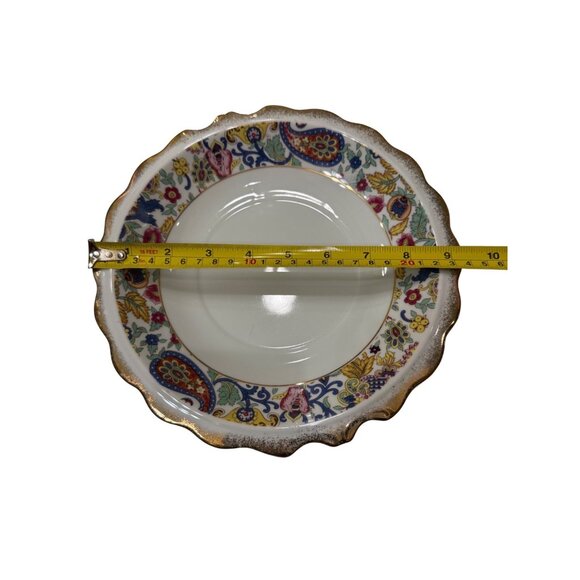 Lefton Vintage Porcelain Floral Pitcher & Basin With Gold Accents - Picture 10 of 11